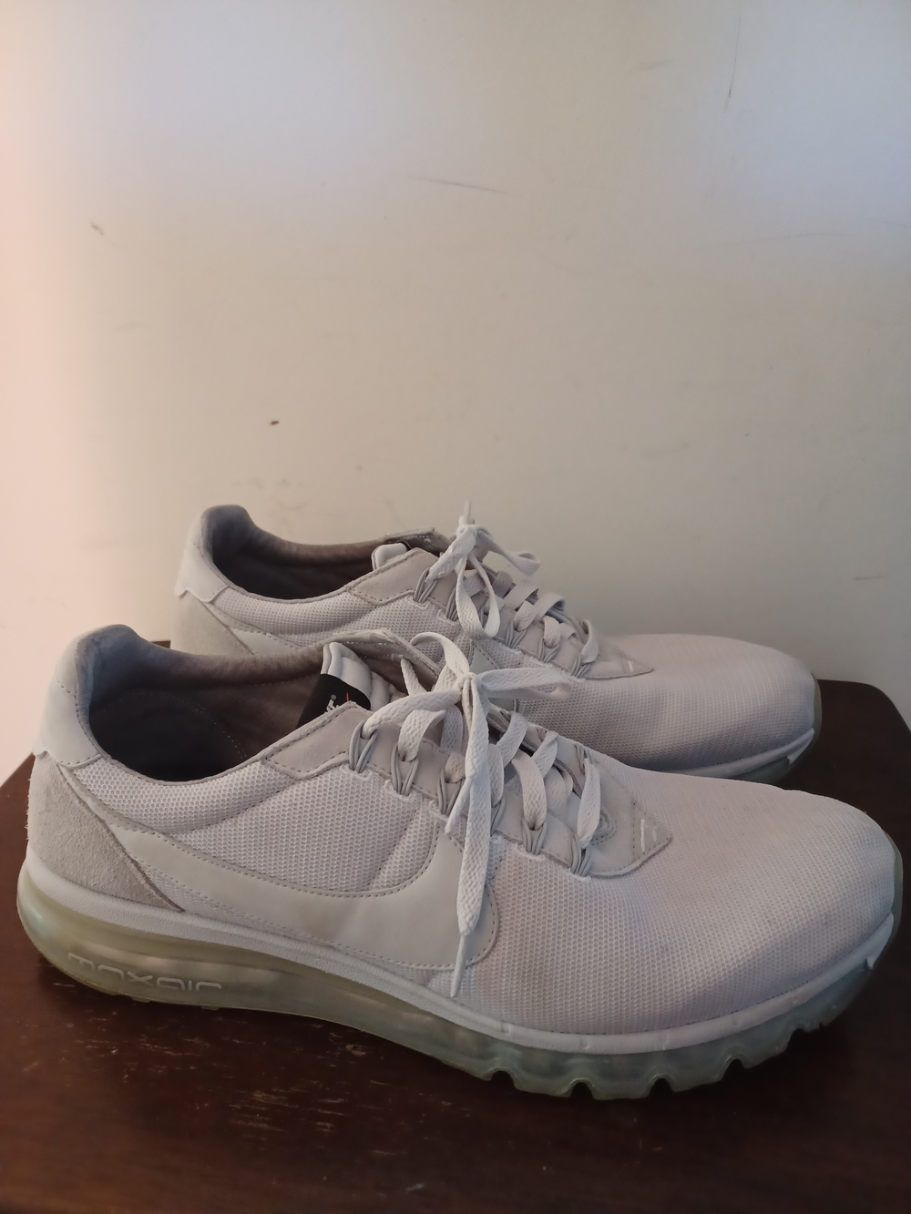 Nike Air Max LD-Zero "Pure Platinum" Light Gray Mesh Lace-Up Sneakers, 15